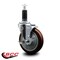Service Caster 5'' Maroon Poly Swivel 1-1/8'' Expanding Stem Caster with Brake SCC-EX20S514-PPUB-MRN-TLB-118 - alternate 4